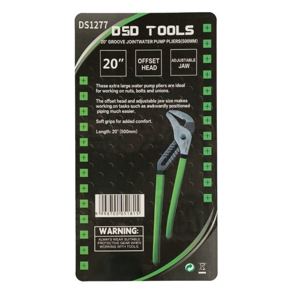 DSD TOOLS 20 Groove Joint Water Pump Pliers (500mm) DS1277 - Image 3