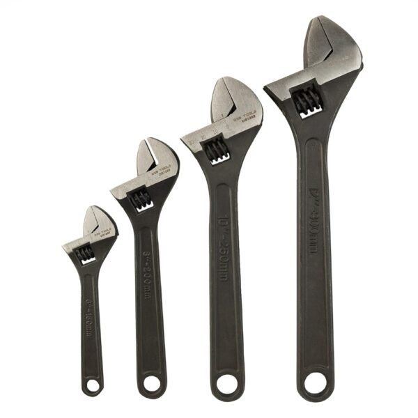 DSD TOOLS 4pc Adjustable Wrench Set Black Finish DS1282 - Image 2