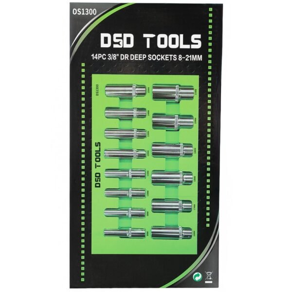 DSD TOOLS 14pc 3/8" Dr Deep Sockets 8-21mm DS1300 - Image 2