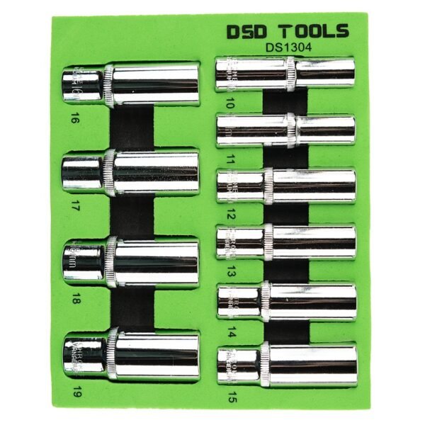 DSD TOOLS 10pc 3/8" DR Deep Sockets 10-19mm DS1304
