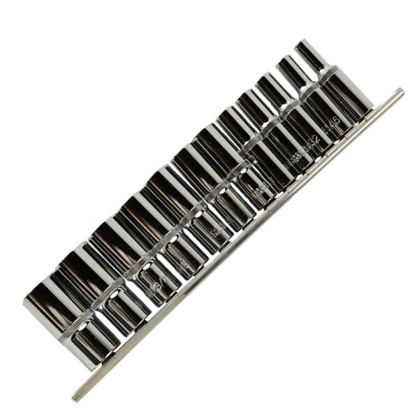 DSD TOOLS 12pc 3/8 DR 6PT Deep Sae Sockets On Rail DS1305