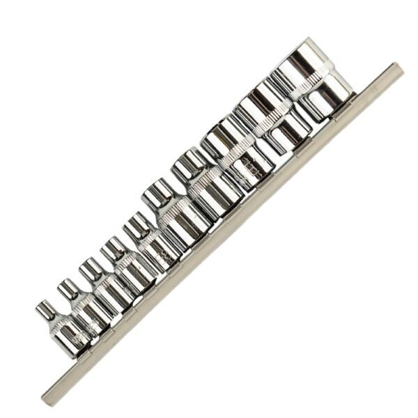 DSD TOOLS 10pc 1/4 & 3/8 E Star Sockets On Rail DS1313
