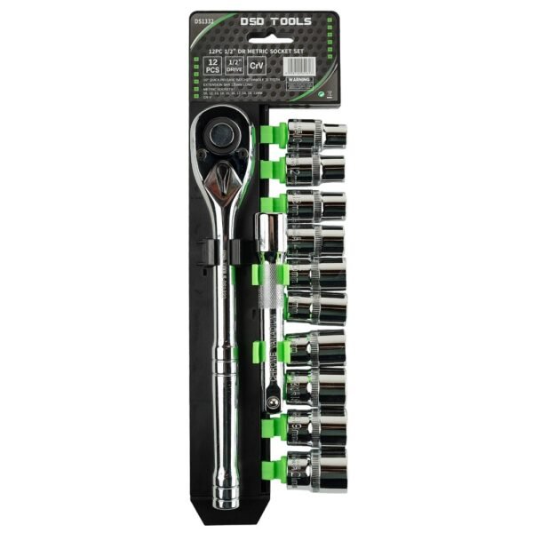 DSD TOOLS 12pc 1/2" DR Metric Socket Set 10 - 21mm DS1332