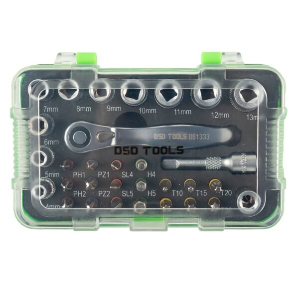 DSD TOOLS 31pc 1/4" DR Socket & Bit Set DS1333 - Image 4