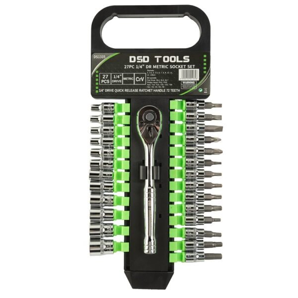 DSD TOOLS 27pc 1/4 DR Metric Socket Set DS1335