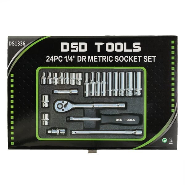 DSD TOOLS 24pc 1/4 DR Metric Socket Set DS1336 - Image 4
