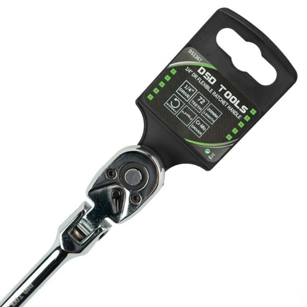 DSD TOOLS 1/4" DR Flexible Ratchet Handle DS1367 - Image 5