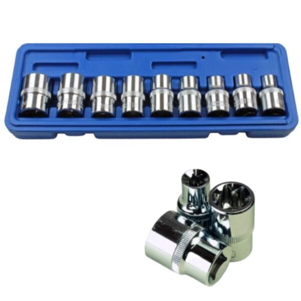 US PRO TOOLS 9PC 1/2" DR E TORX SOCKET 1390