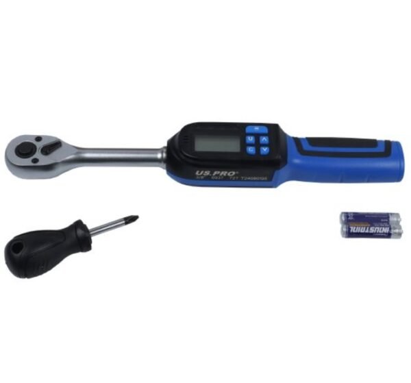 US PRO TOOLS 3/8" DR DIGITAL SHORT SHANK TORQUE WRENCH 3-60NM Length: 293mm 6937