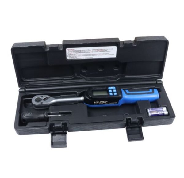 US PRO TOOLS 3/8" DR DIGITAL SHORT SHANK TORQUE WRENCH 3-60NM Length: 293mm 6937 - Image 2