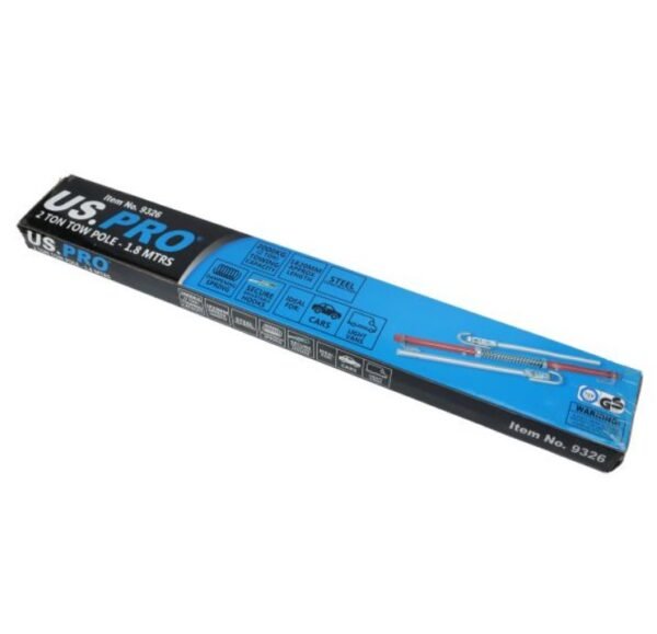 US PRO TOOLS 2 TON TOW POLE - 1.8 MTRS WITH CASE Towing capacity: 2000 Kg 9326 - Image 3