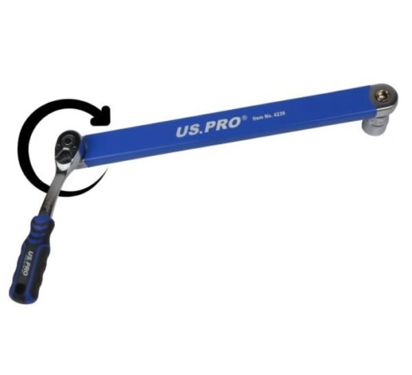 US PRO TOOLS MULTIFUNCTION OFFSET EXTENSION FOR RATCHET IN BLUE 4239