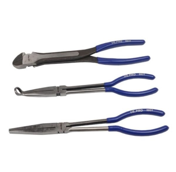 US PRO TOOLS 9PC 11 INCH LONG REACH PLIER SET 5931 - Image 2