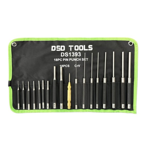 DSD TOOLS 18PC PIN PUNCH SET with Automatic Centre Punch 125mm DS1393