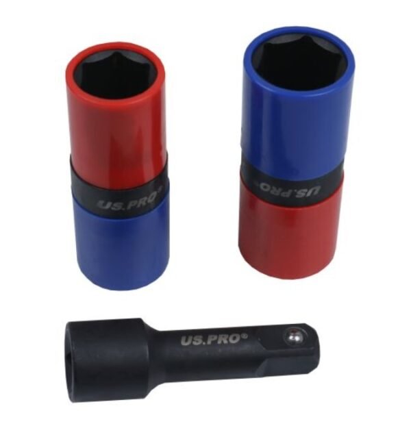 US PRO TOOLS 5PC 1/2" DR WHEEL NUT FLIP SOCKET SET FOR ALLOY WHEELS 7606 - Image 4