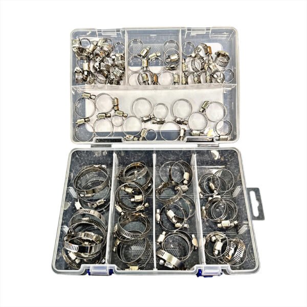 DSD TOOLS 91PC ASSORTED STAINLESS STEEL HOSE CLAMPS 8 – 44MM DS1451