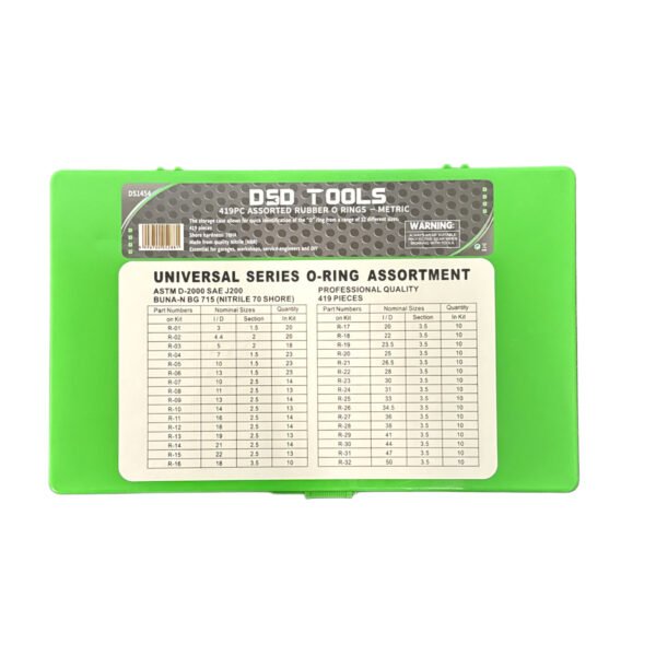 DSD TOOLS 419PC ASSORTED RUBBER O RINGS – METRIC DS1454 - Image 2