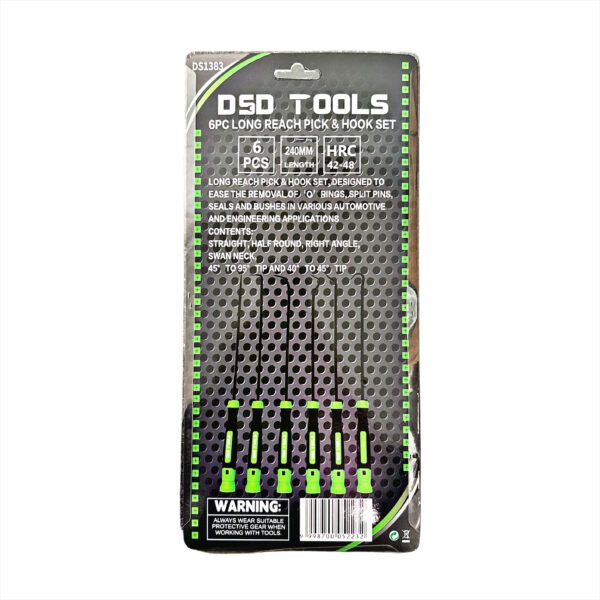 DSD TOOLS 6PC LONG REACH PICK & HOOK SET – 240MM DS1383 - Image 2