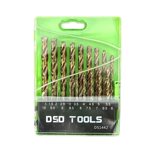 DSD TOOLS 19PC HSS COBALT METRIC DRILL BIT SET 1 – 10MM DS1442