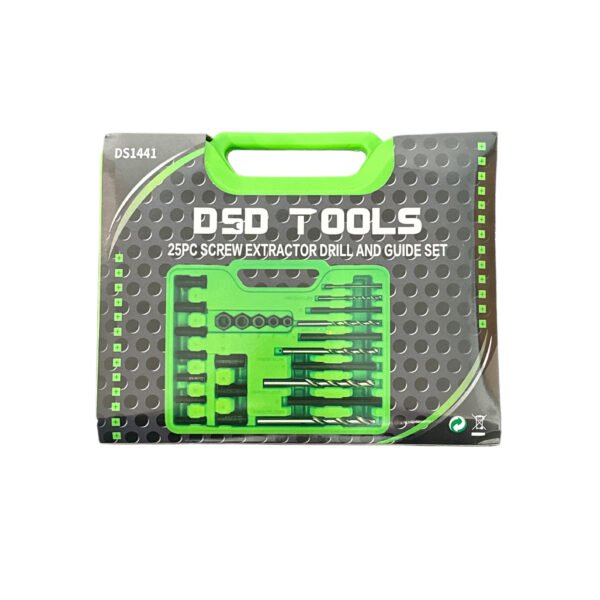 DSD TOOLS 25PC SCREW EXTRACTOR DRILL AND GUIDE SET DS1441 - Image 2