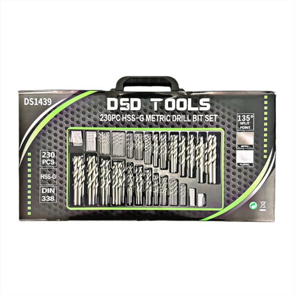 DSD TOOLS 230PC HSS-G METRIC DRILL BIT SET 1 – 13MM DS1439 - Image 2
