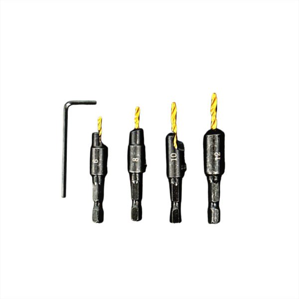 DSD TOOLS 4PC COUNTERSINK HSS-G TITANIUM DRILL BIT SET DS1440