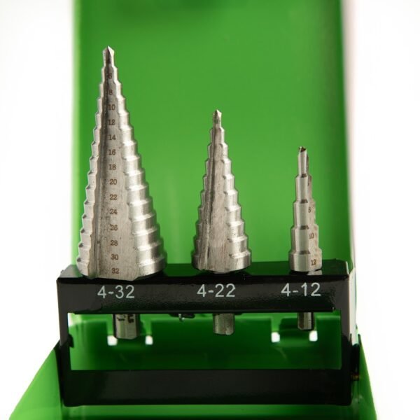 DSD TOOLS 3PCS HSS STEP DRILL BITS 4-32MM DS1433 - Image 3