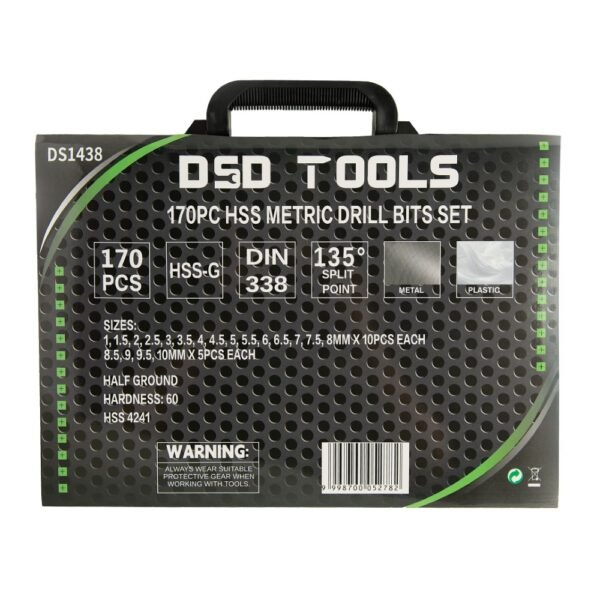 DSD TOOLS 170PC HSS METRIC DRILL BITS SET 1 – 10MM DS1438 - Image 6