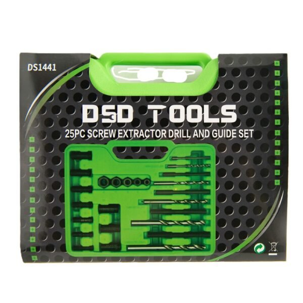 DSD TOOLS 25PC SCREW EXTRACTOR DRILL AND GUIDE SET DS1441 - Image 5