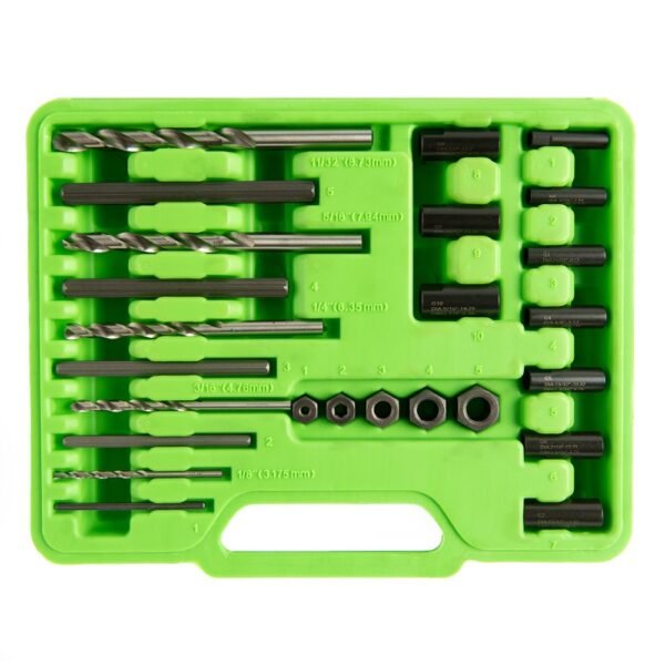 DSD TOOLS 25PC SCREW EXTRACTOR DRILL AND GUIDE SET DS1441 - Image 3