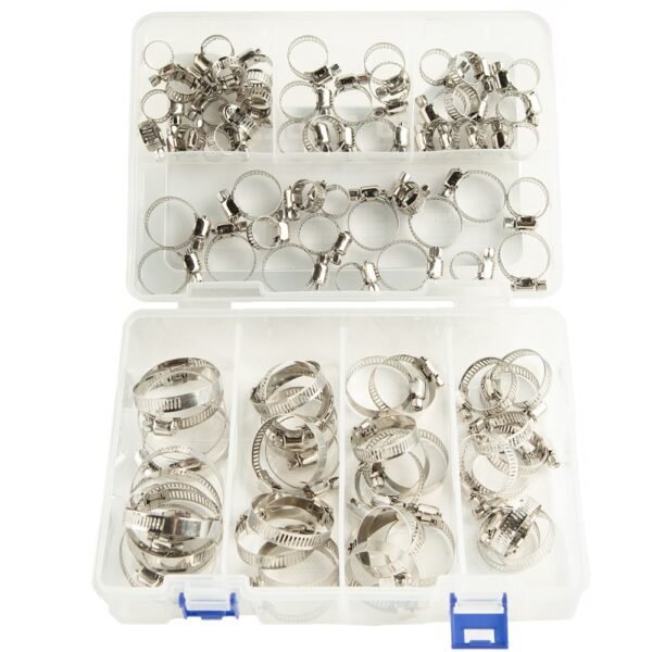 DSD TOOLS 91PC ASSORTED STAINLESS STEEL HOSE CLAMPS 8 – 44MM DS1451
