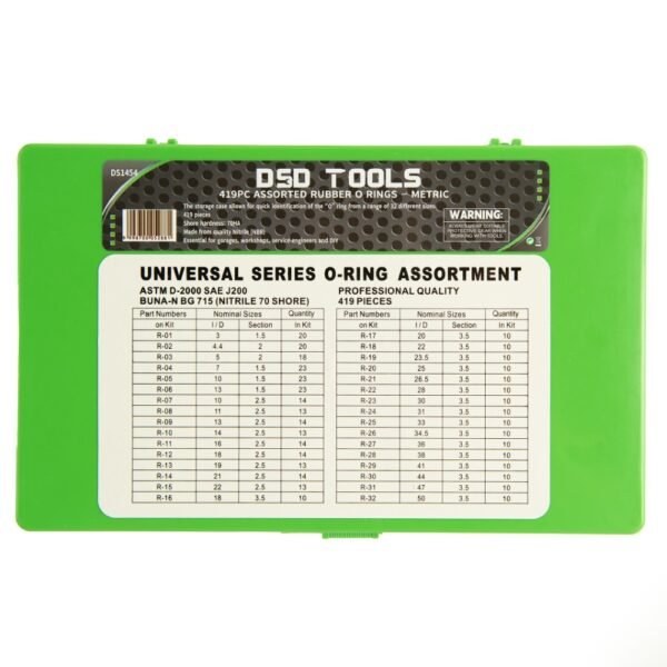 DSD TOOLS 419PC ASSORTED RUBBER O RINGS – METRIC DS1454 - Image 4