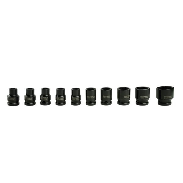 DSD TOOLS 10pc 1/2" DR Shallow Impact Socket Metric DS1110 - Image 4