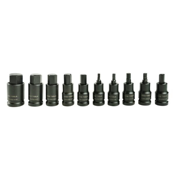 DSD TOOLS 10pc 1/2" DR Impact Hex Bit Sockets DS1170 - Image 3