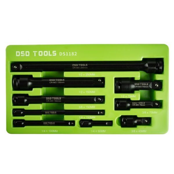 DSD TOOLS 9pc Impact Extension Bar Set 1/4" 3/8" 1/2" DS1182