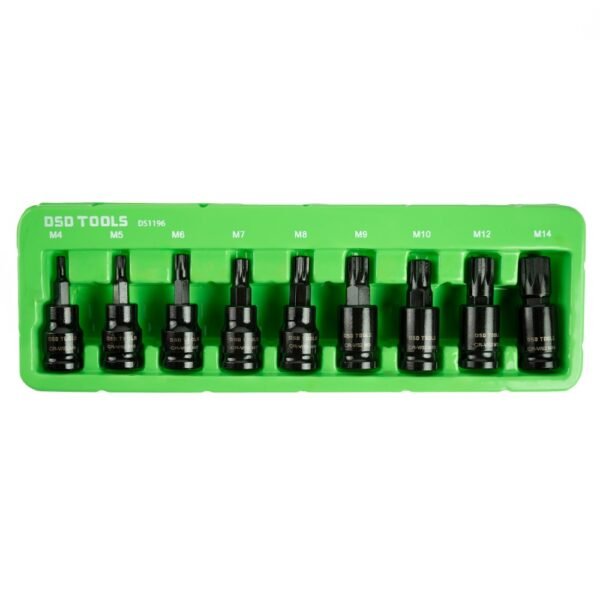 DSD TOOLS 9pc 3/8" DR Impact Spline Bit Sockets DS1196