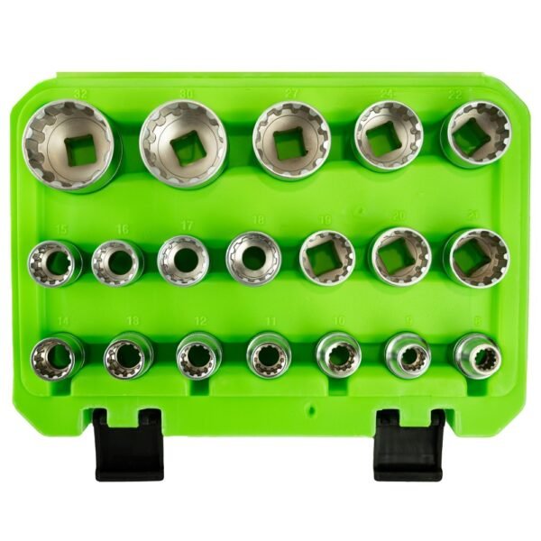 DSD TOOLS 19pc 1/2" DR Gear Lock Sockets 8 - 32mm DS1316 - Image 3