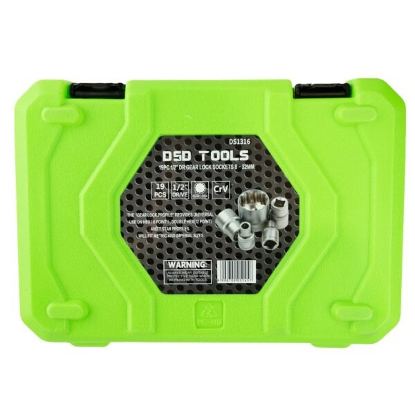 DSD TOOLS 19pc 1/2" DR Gear Lock Sockets 8 - 32mm DS1316 - Image 4