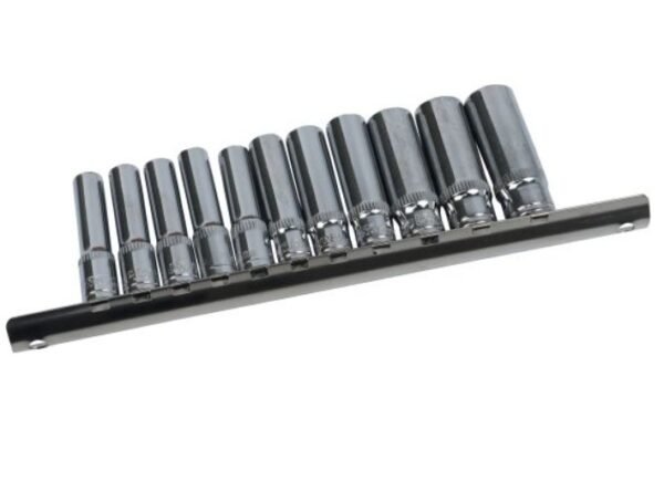 US PRO TOOLS 1PC 1/4" DR 6PT DEEP SOCKETS ON RAIL 3240