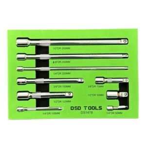DSD TOOLS 9PC EXTENSION BAR SET – 1/4″ 3/8″ 1/2″ DRIVES DS1478
