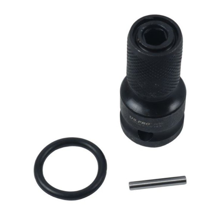 US PRO IMPACT SOCKET ADAPTOR - 1/2" SQUARE DRIVE TO 1/4" HEX 7636
