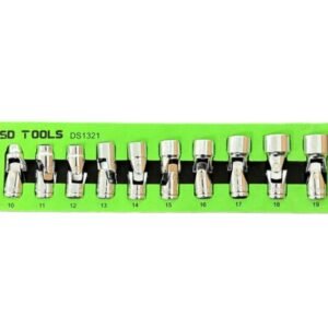 DSD TOOLS 10PC 3/8″ DR 12PT FLEXIBLE METRIC SOCKETS DS1321