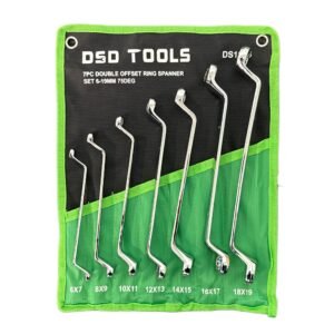DSD TOOLS 7PC DOUBLE OFFSET RING SPANNER SET 6-19MM 75DEG DS1816
