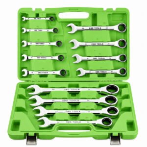 DSD TOOLS 13pc Metric Gear Ratchet Combination Wrench Set DS1057