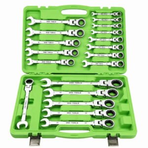 DSD TOOLS 22pc Metric Flexi Gear Ratchet Combination Wrench Set DS1060
