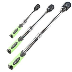 DSD TOOLS 3pc Extendable Ratchet Set 1/4", 3/8" & 1/2" Drives DS1085