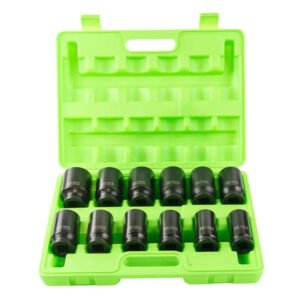 DSD TOOLS 12pc 3/4" DR 6PT Deep Impact Sockets Metric DS1102