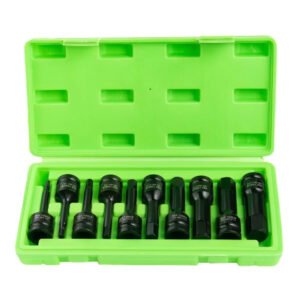 DSD TOOLS 10pc 1/2" DR Impact Hex Bit Socket Set DS1107