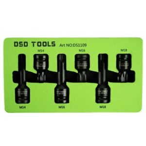 DSD TOOLS 6pc 1/2" DR Impact Spline Bit Sockets Shallow & Deep DS1109