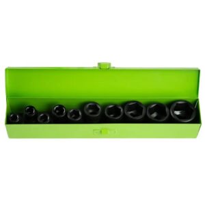DSD TOOLS 10pc 1/2" DR 6PT Metric Shallow Impact Socket DS1110